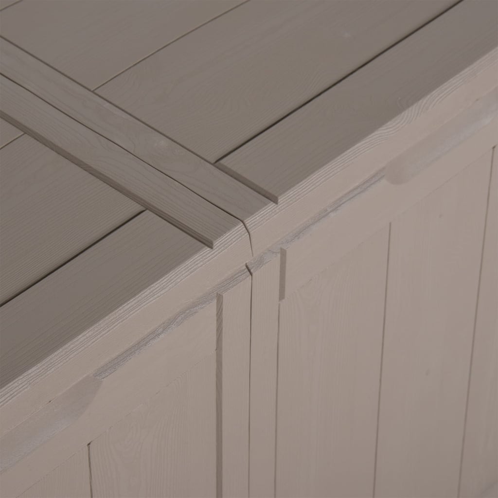 vidaXL Cutie de depozitare pentru grădină, maro, 180L, aspect de lemn din PP