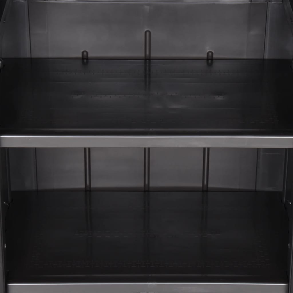 vidaXL Dulap depozitare de grădină, negru, 65x45x172 cm, PP ratan