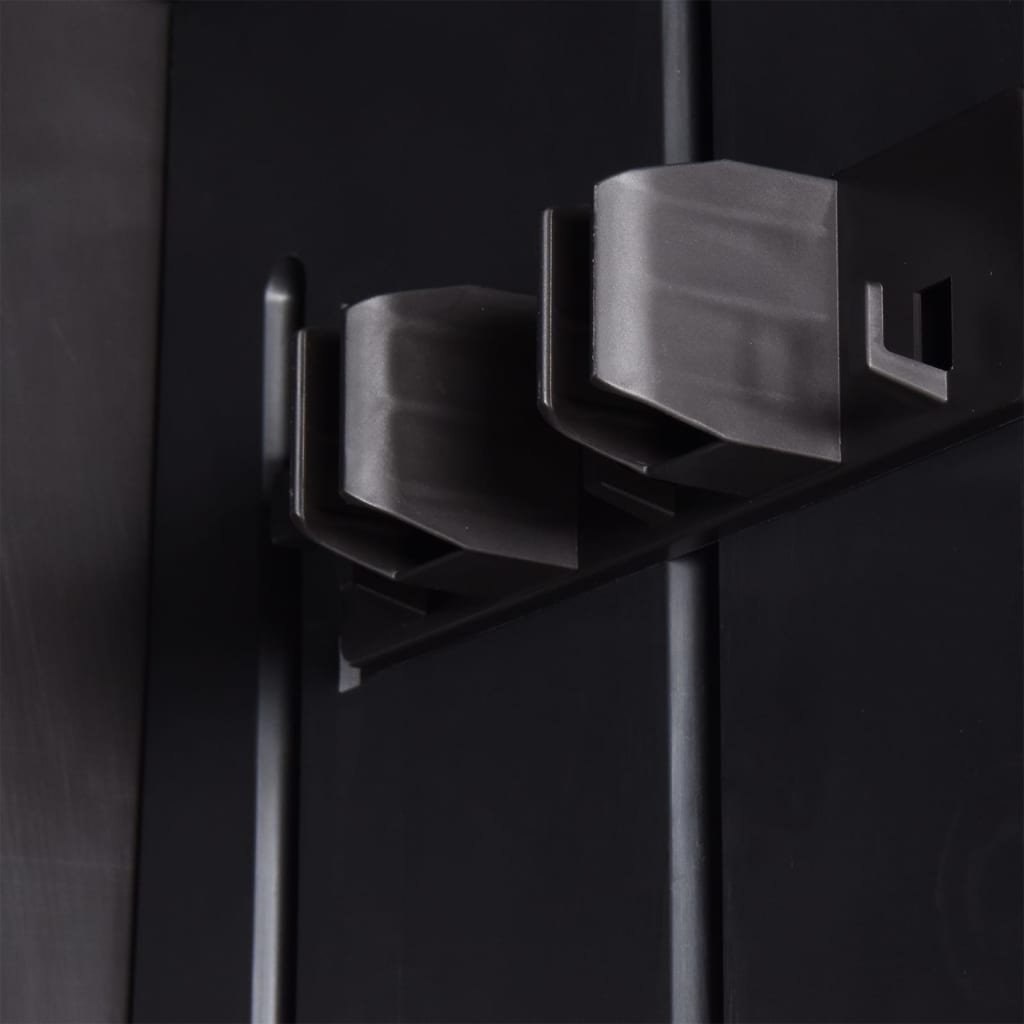 vidaXL Dulap depozitare de grădină, negru, 65x45x172 cm, PP ratan