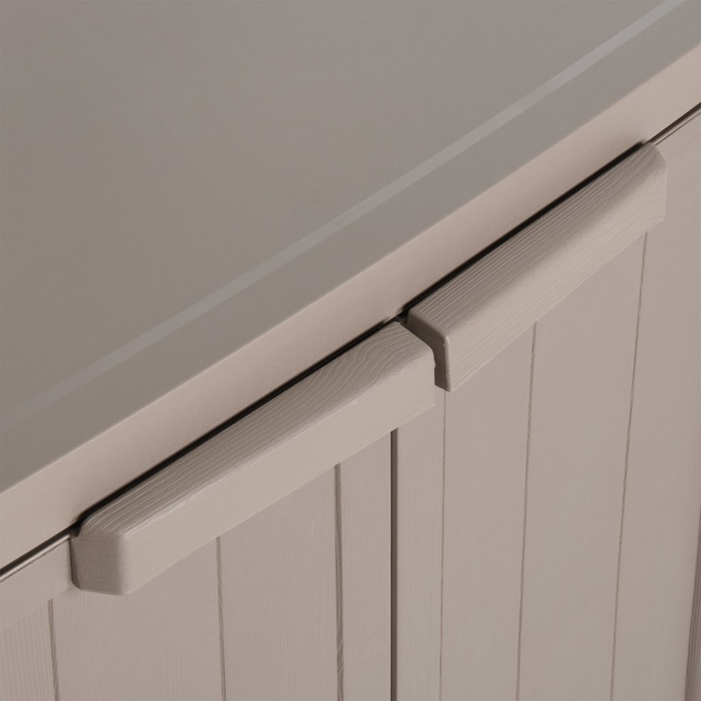 vidaXL Dulap de depozitare grădină, maro, 65x45x88 cm PP aspect lemn