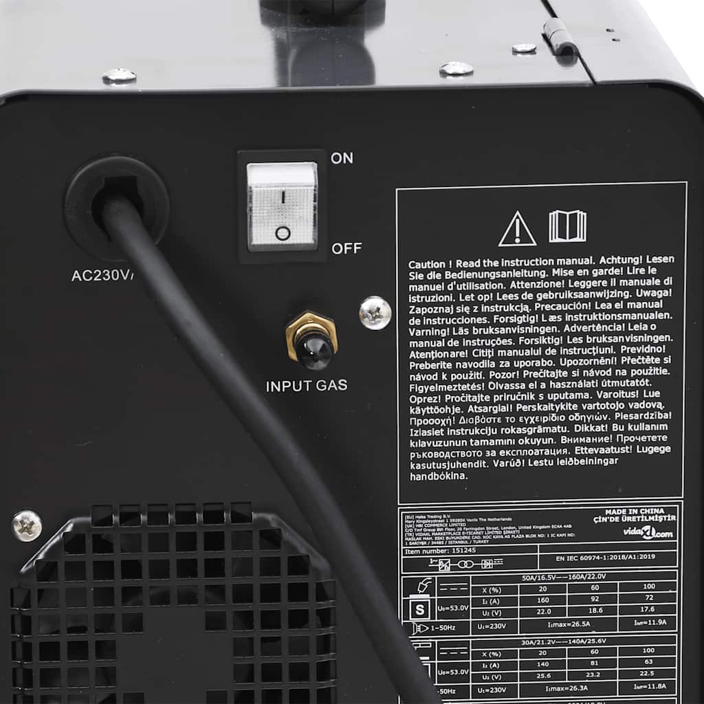 vidaXL Aparat de sudură MIG / MMA / TIG 200 A vidaXL Aparat de sudură MIG / MMA / TIG 200 A
