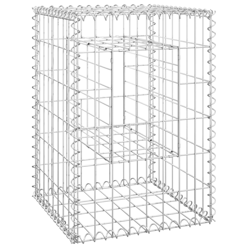 vidaXL Stâlpi tip coș gabion, 2 buc., 40x40x60 cm, fier vidaXL Stâlpi tip coș gabion, 2 buc., 40x40x60 cm, fier