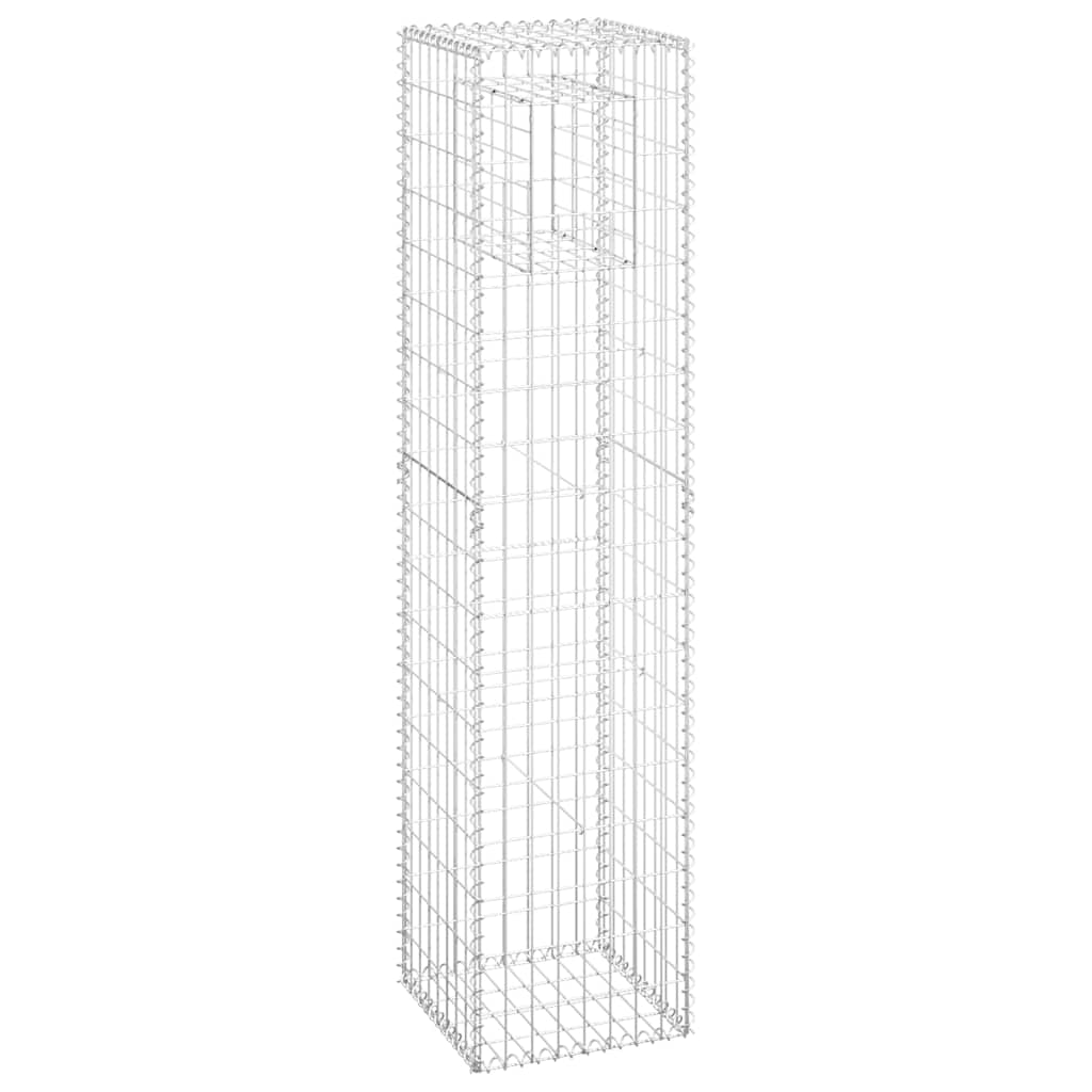 vidaXL Stâlp tip coș gabion, 40x40x180 cm, fier vidaXL Stâlp tip coș gabion, 40x40x180 cm, fier