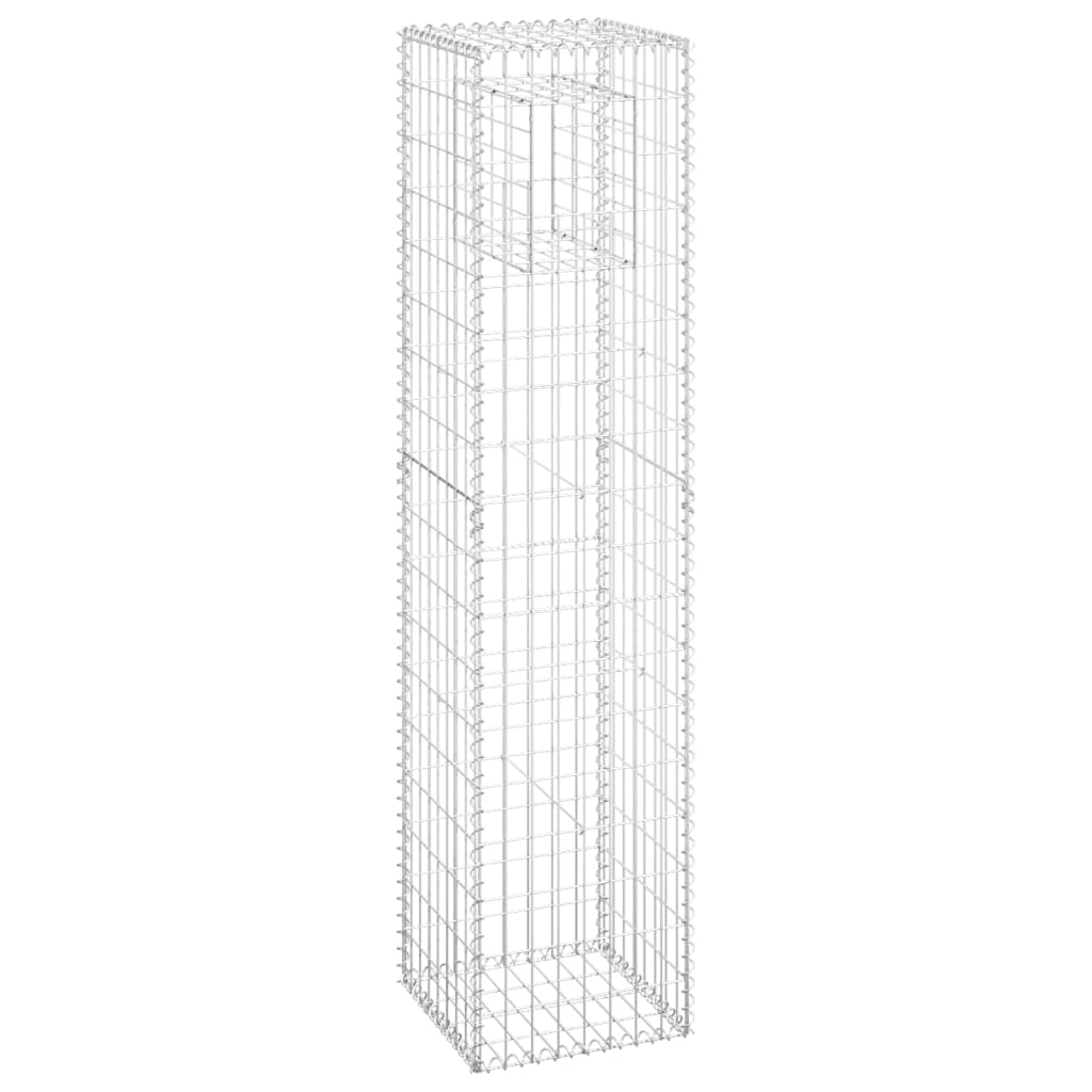 vidaXL Stâlpi tip coș gabion, 2 buc., 40x40x180 cm, fier vidaXL Stâlpi tip coș gabion, 2 buc., 40x40x180 cm, fier