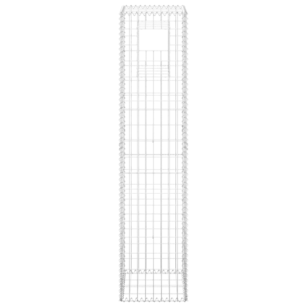vidaXL Stâlpi tip coș gabion, 2 buc., 40x40x180 cm, fier vidaXL Stâlpi tip coș gabion, 2 buc., 40x40x180 cm, fier