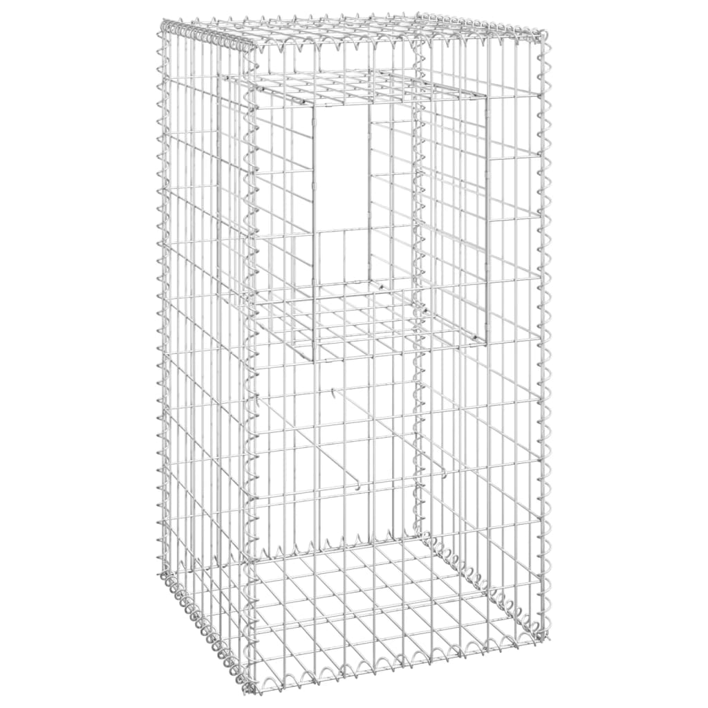 vidaXL Stâlp coș gabion, 50x50x100 cm, fier vidaXL Stâlp coș gabion, 50x50x100 cm, fier