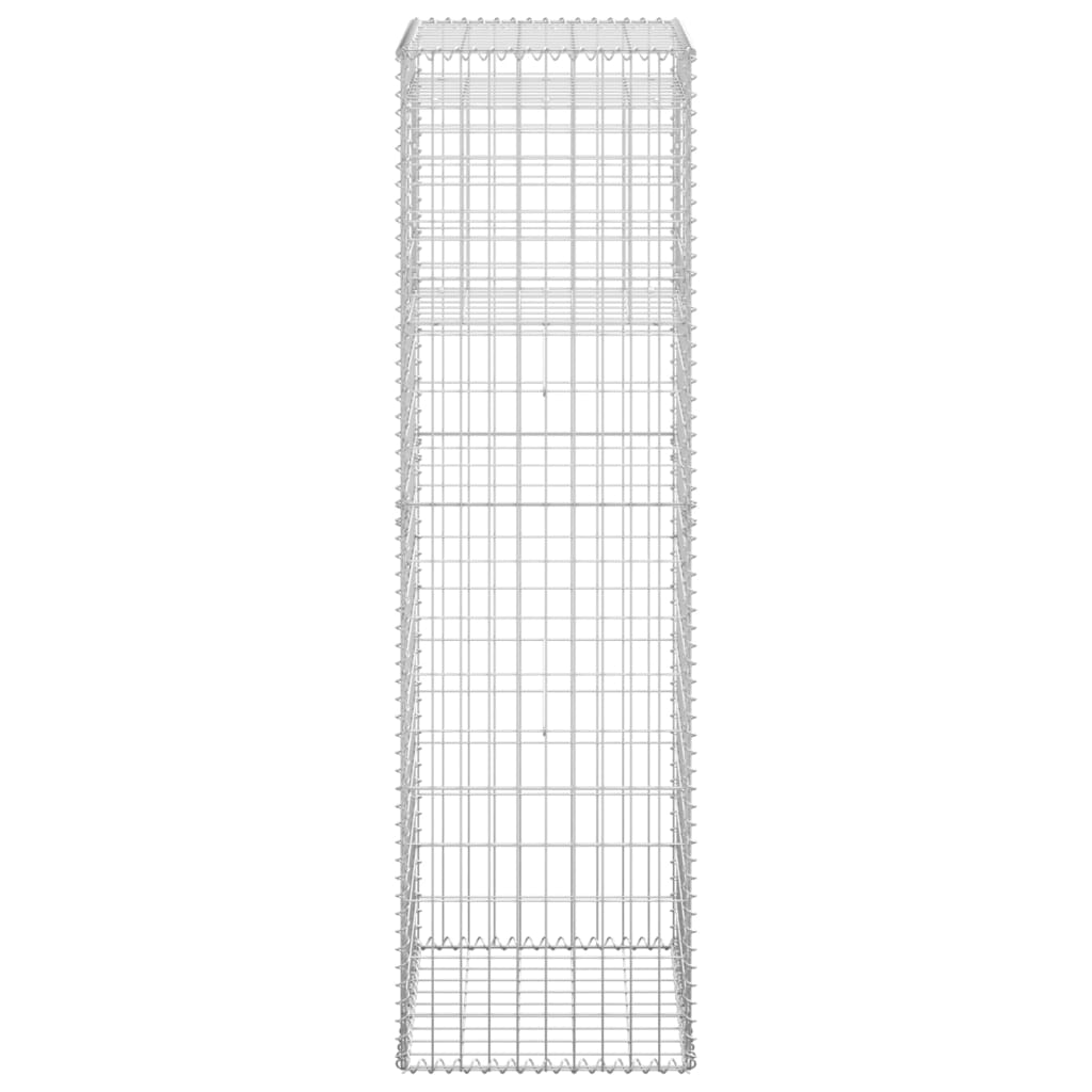 vidaXL Stâlpi tip coș gabion, 2 buc., 50x50x180 cm, fier