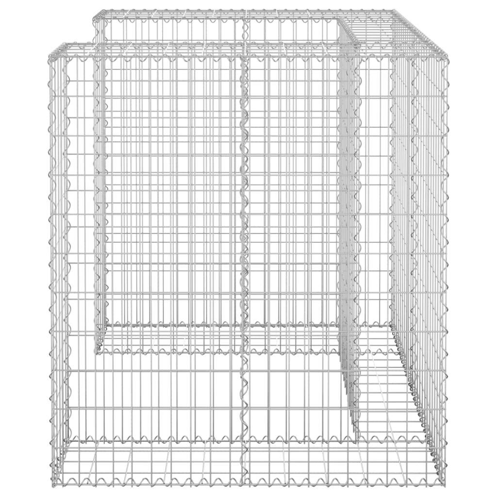vidaXL Perete gabion pentru pubelă, 110x100x110 cm, oțel galvanizat vidaXL Perete gabion pentru pubelă, 110x100x110 cm, oțel galvanizat