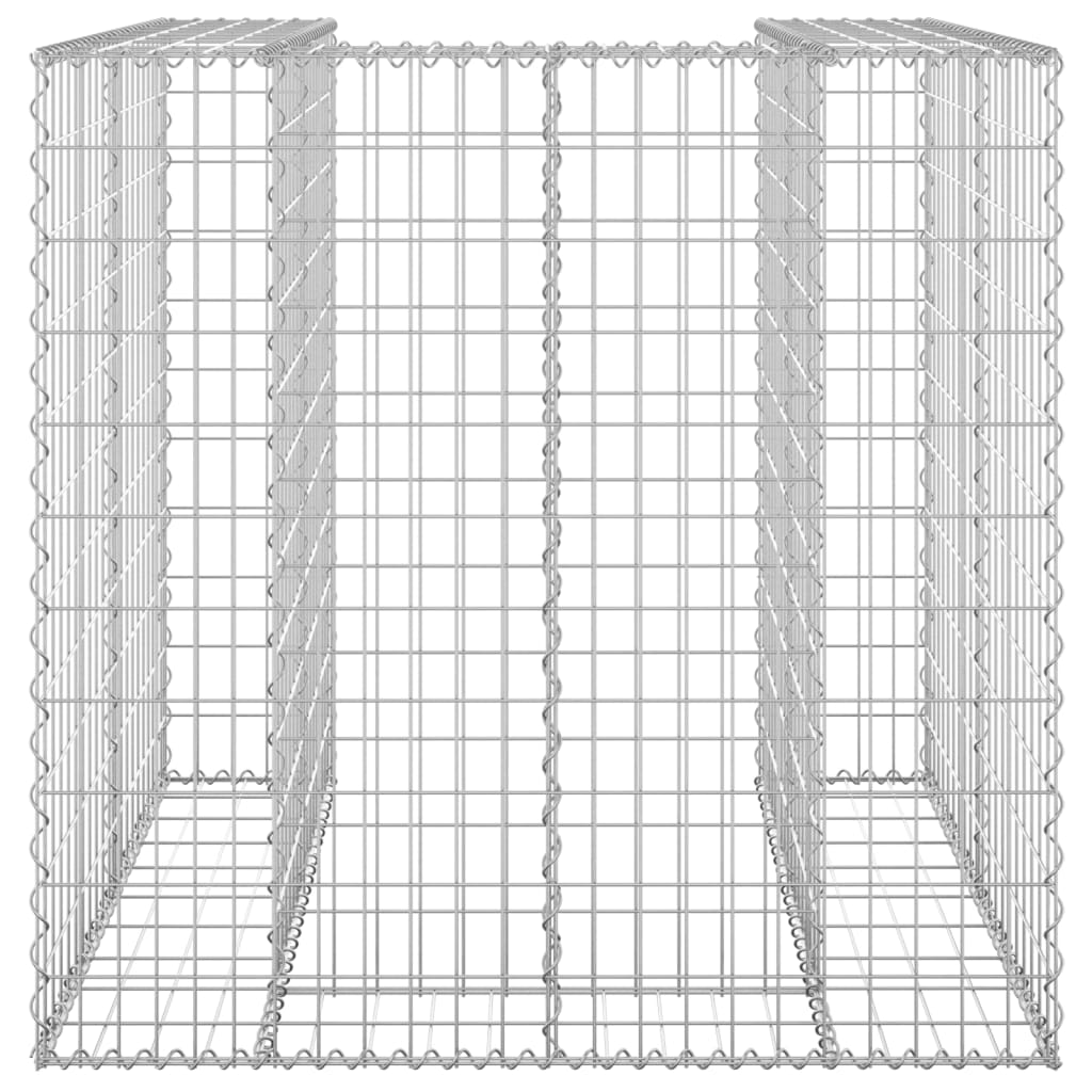 vidaXL Perete gabion pentru pubelă, 110x100x110 cm, oțel galvanizat vidaXL Perete gabion pentru pubelă, 110x100x110 cm, oțel galvanizat