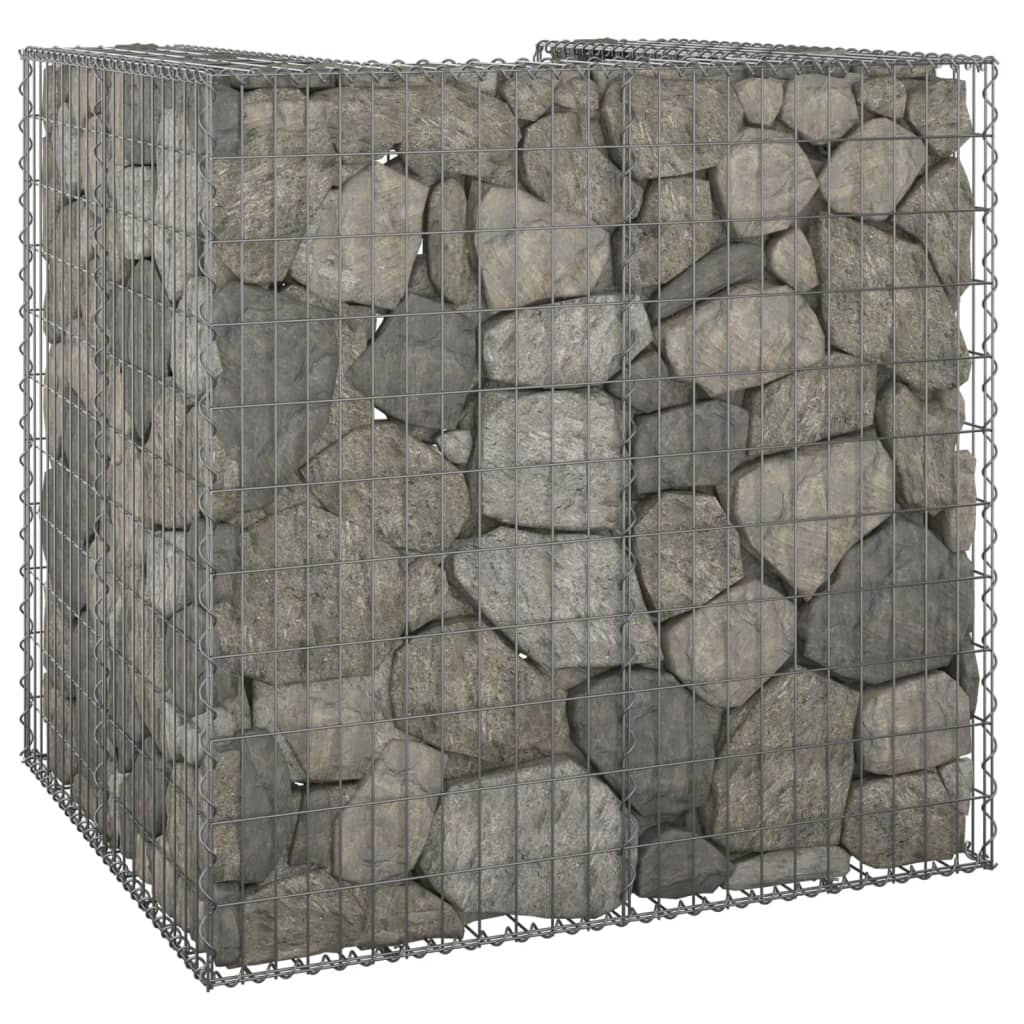 vidaXL Perete gabion pentru pubelă, 110x100x110 cm, oțel galvanizat vidaXL Perete gabion pentru pubelă, 110x100x110 cm, oțel galvanizat