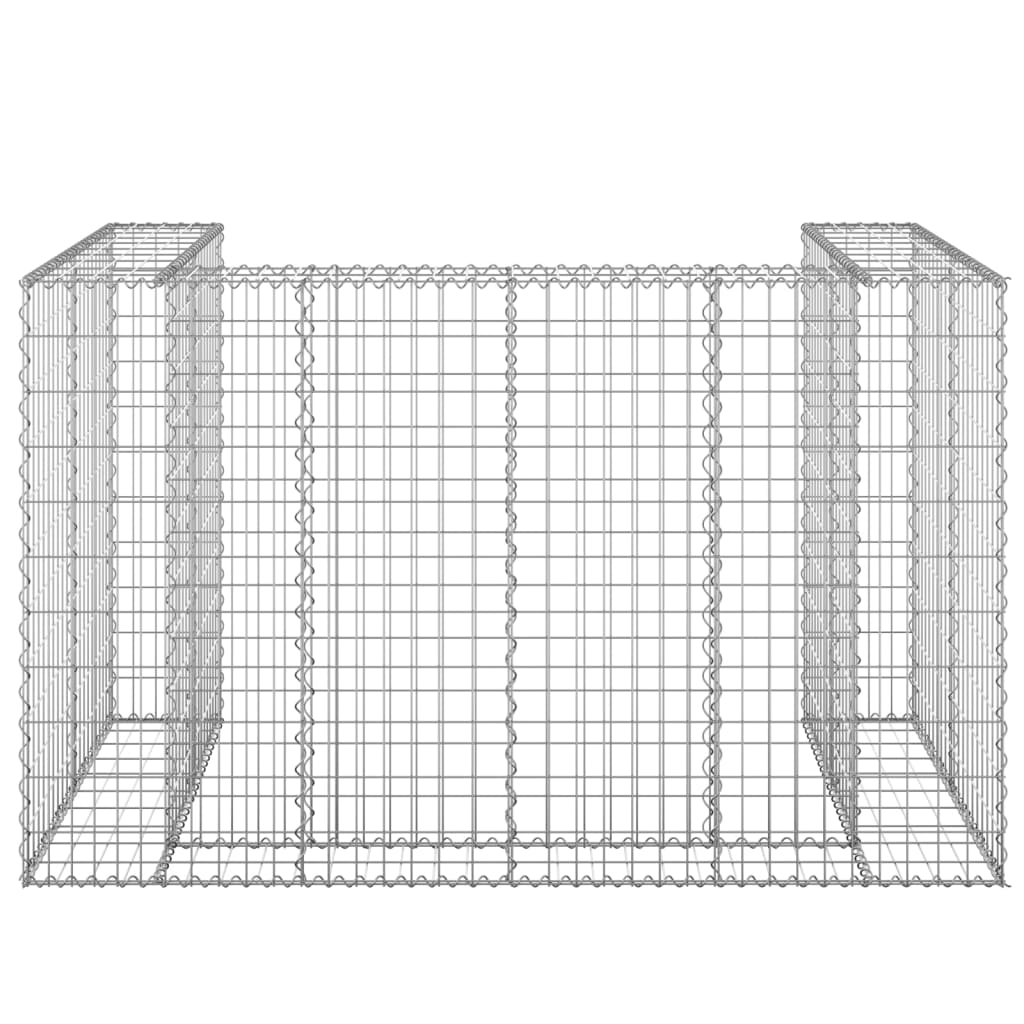 vidaXL Perete gabion pentru pubele, 180x100x110 cm, oțel galvanizat vidaXL Perete gabion pentru pubele, 180x100x110 cm, oțel galvanizat
