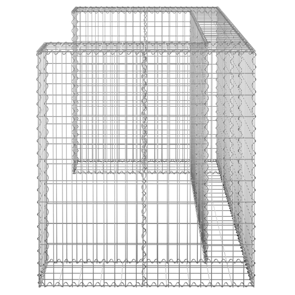 vidaXL Perete gabion pentru pubele, 180x100x110 cm, oțel galvanizat vidaXL Perete gabion pentru pubele, 180x100x110 cm, oțel galvanizat