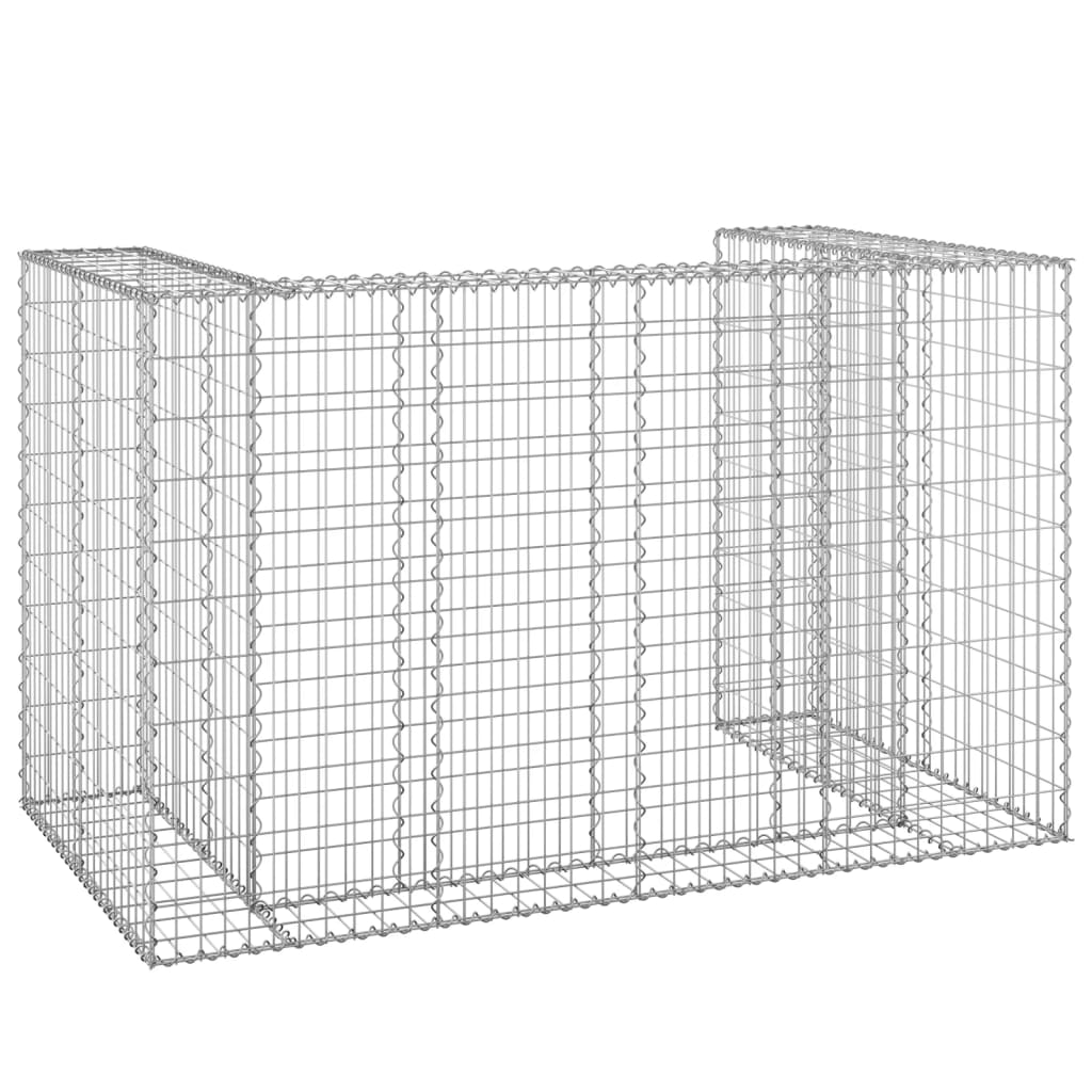 vidaXL Perete gabion pentru pubele, 180x100x110 cm, oțel galvanizat vidaXL Perete gabion pentru pubele, 180x100x110 cm, oțel galvanizat