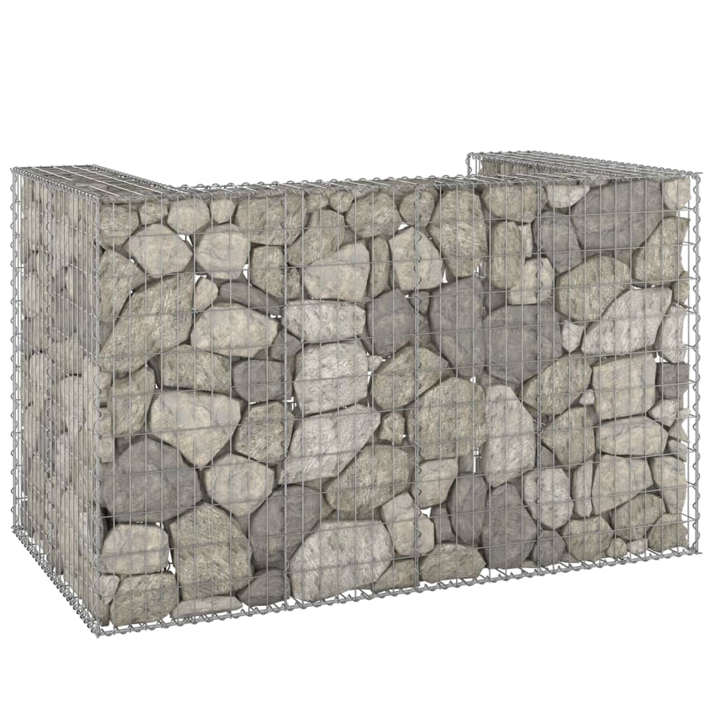 vidaXL Perete gabion pentru pubele, 180x100x110 cm, oțel galvanizat vidaXL Perete gabion pentru pubele, 180x100x110 cm, oțel galvanizat