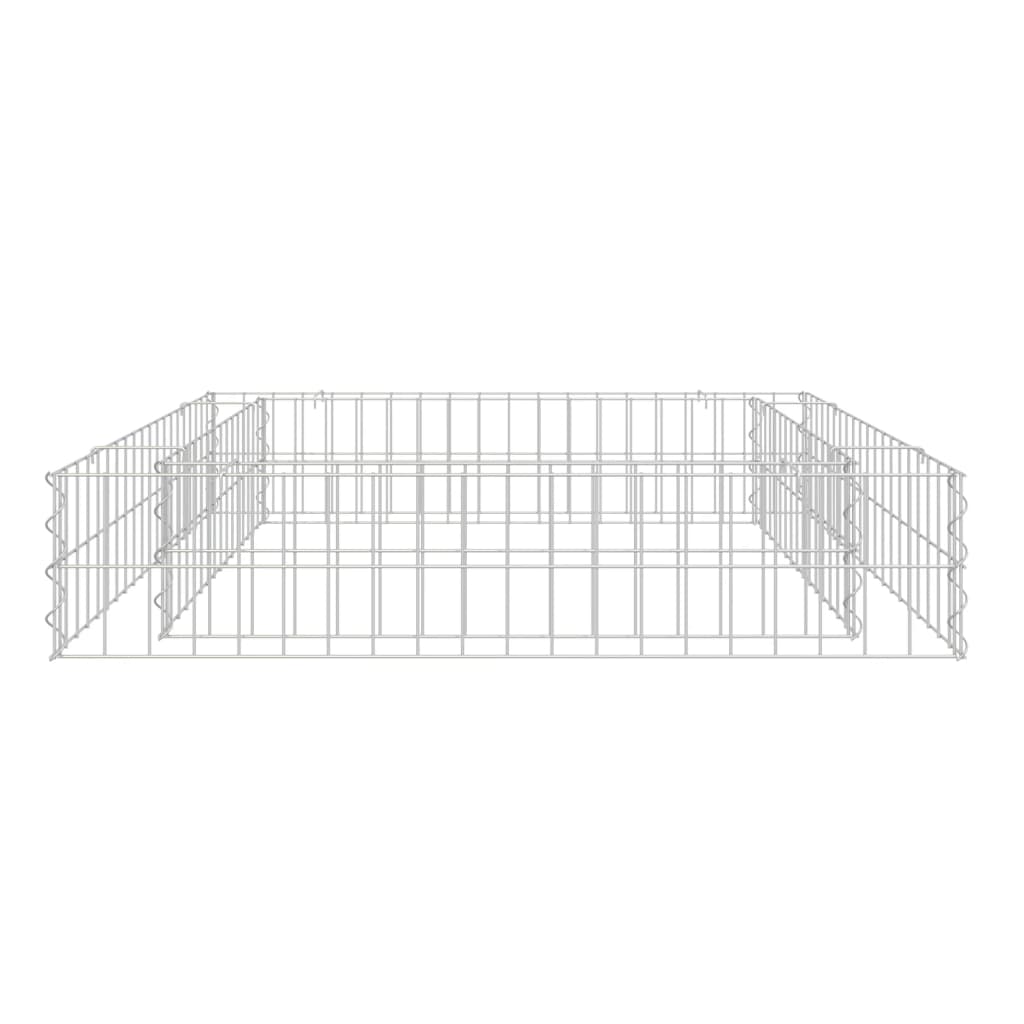 vidaXL Strat înălțat de gabion, 100x100x20 cm, oțel galvanizat