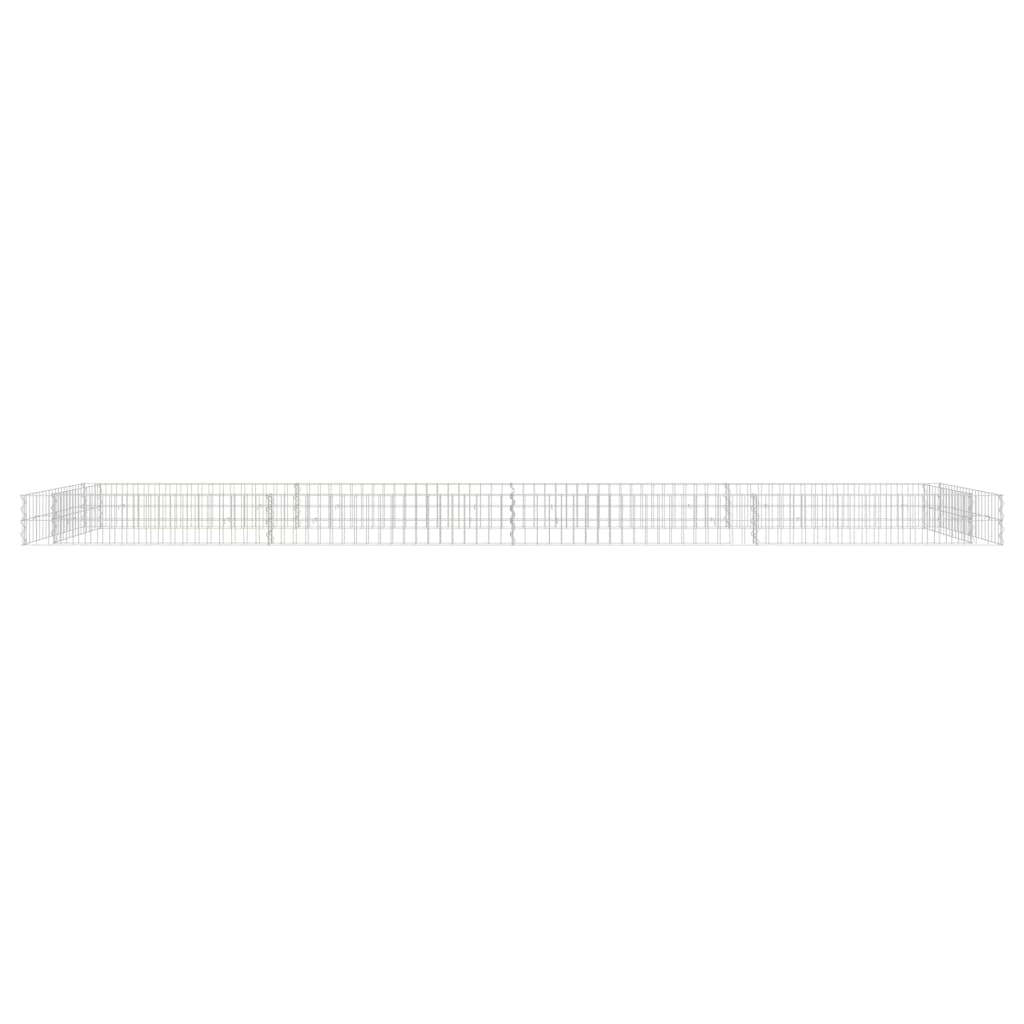 vidaXL Strat înălțat de gabion, 400x100x20 cm, oțel galvanizat