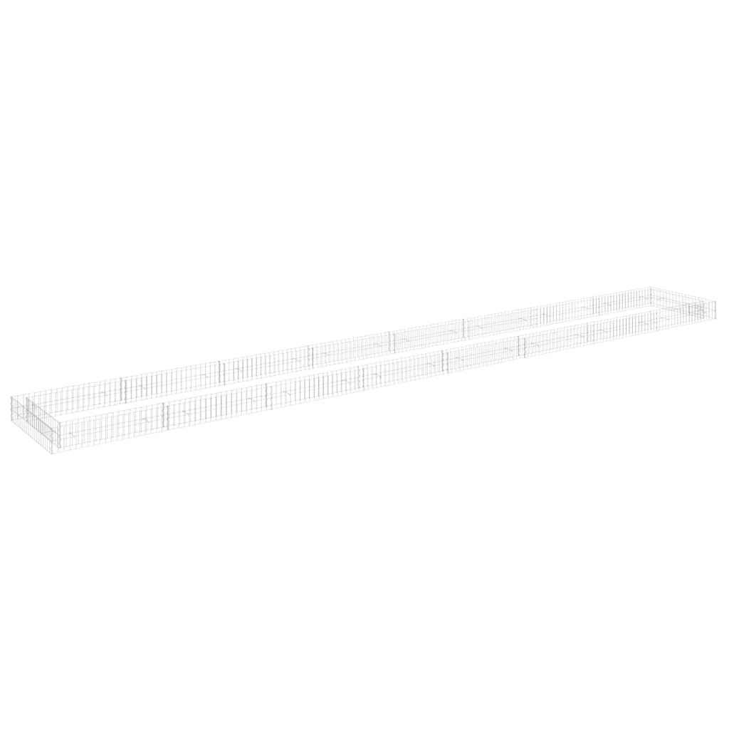 vidaXL Strat înălțat de gabion, 800x100x20 cm, oțel galvanizat