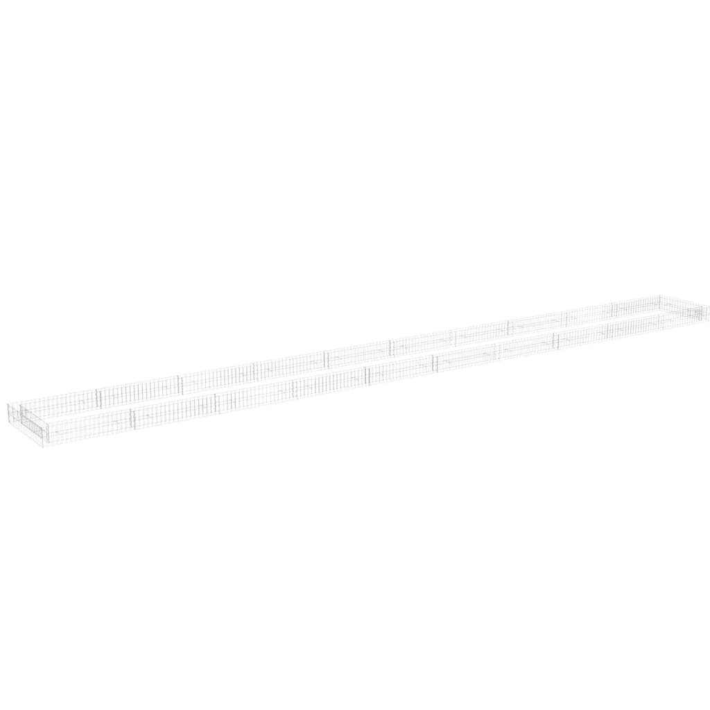 vidaXL Strat înălțat de gabion, 1000x100x20 cm, oțel galvanizat vidaXL Strat înălțat de gabion, 1000x100x20 cm, oțel galvanizat