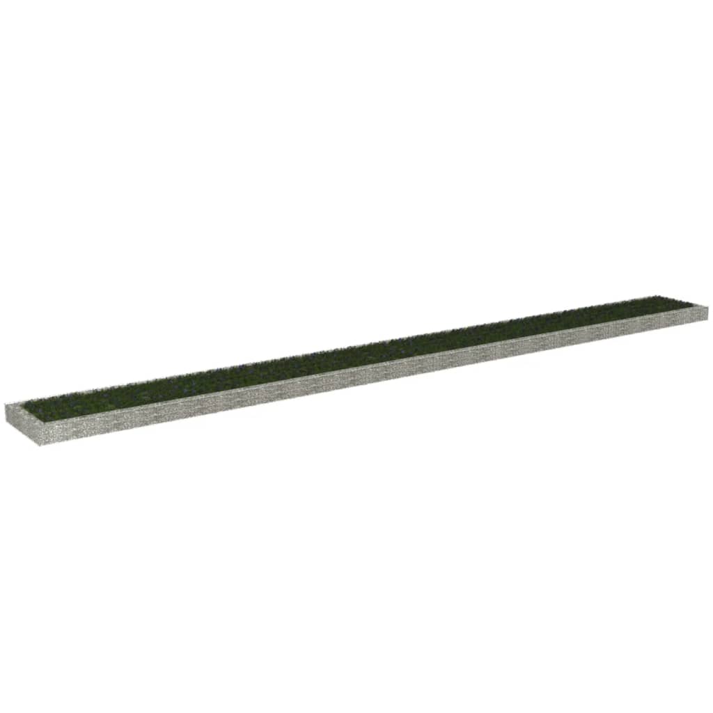 vidaXL Strat înălțat de gabion, 1000x100x20 cm, oțel galvanizat vidaXL Strat înălțat de gabion, 1000x100x20 cm, oțel galvanizat