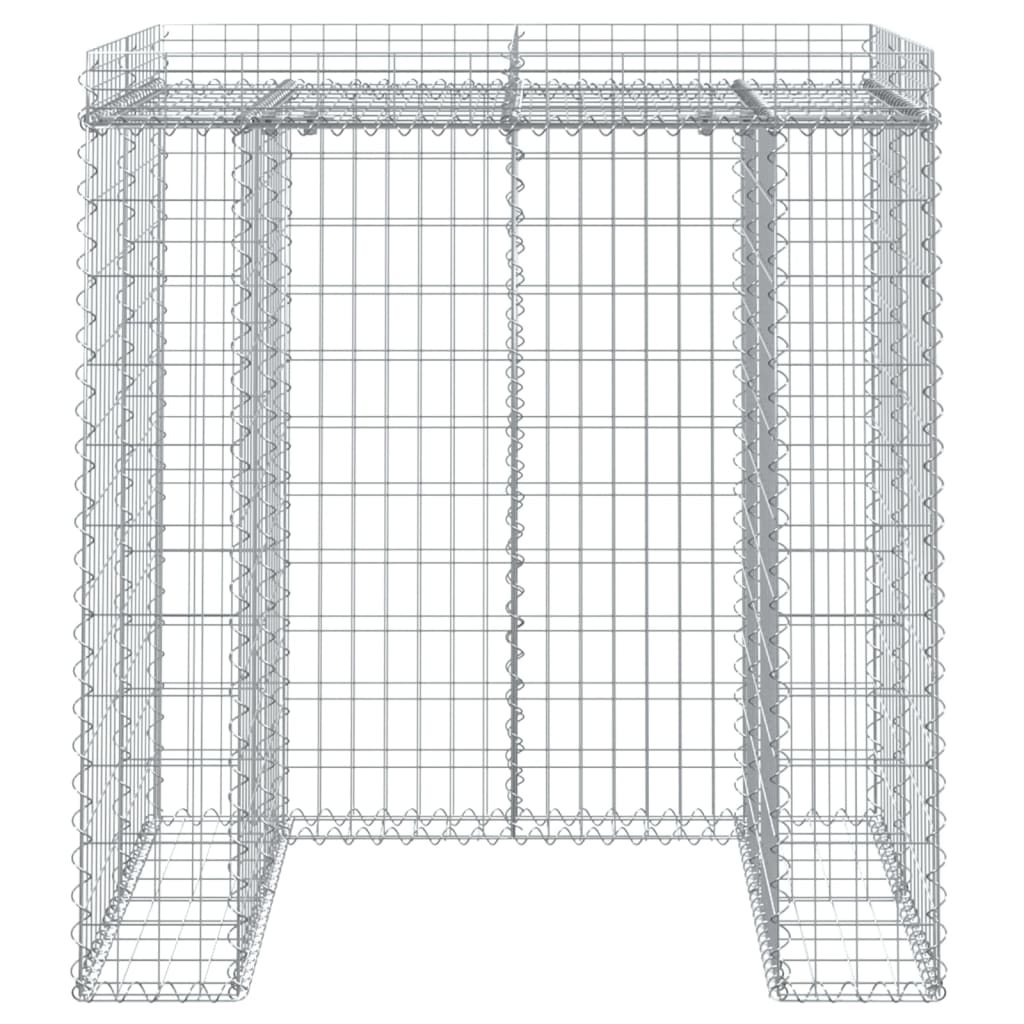 vidaXL Perete gabion pentru pubela gunoi 110x91x120 cm fier galvanizat vidaXL Perete gabion pentru pubela gunoi 110x91x120 cm fier galvanizat