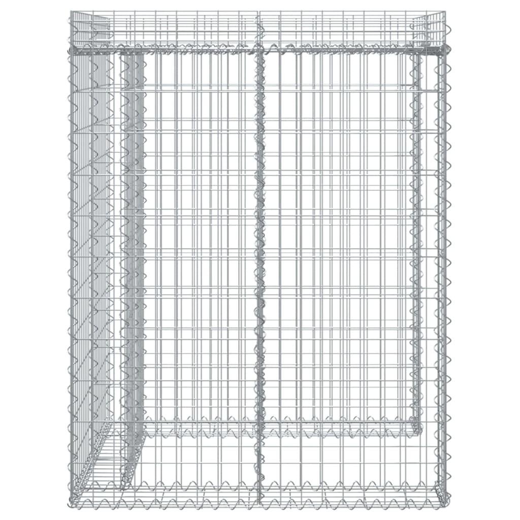 vidaXL Perete gabion pentru pubela gunoi 110x91x120 cm fier galvanizat vidaXL Perete gabion pentru pubela gunoi 110x91x120 cm fier galvanizat