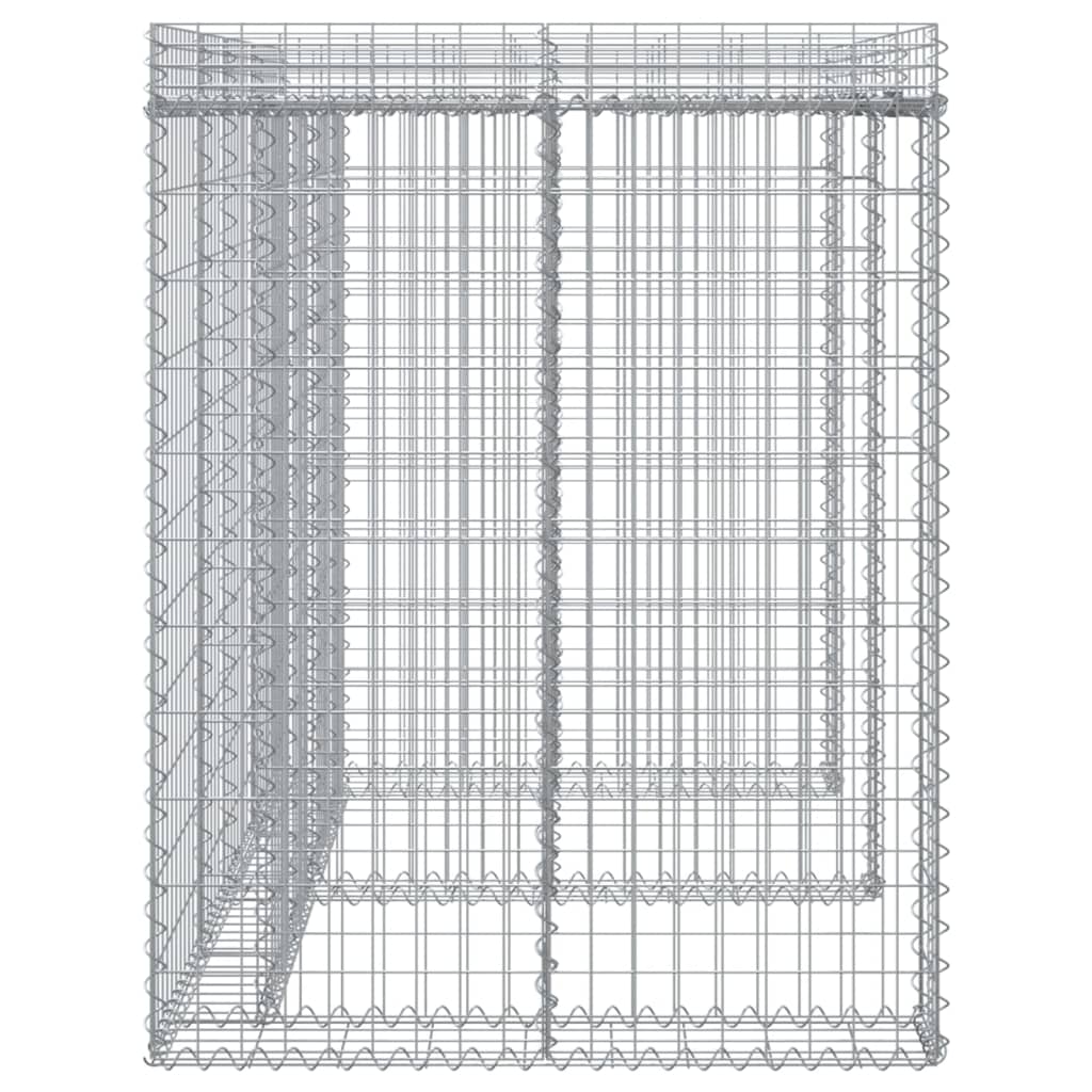 vidaXL Perete gabion pentru pubela gunoi 192x91x120 cm fier galvanizat vidaXL Perete gabion pentru pubela gunoi 192x91x120 cm fier galvanizat