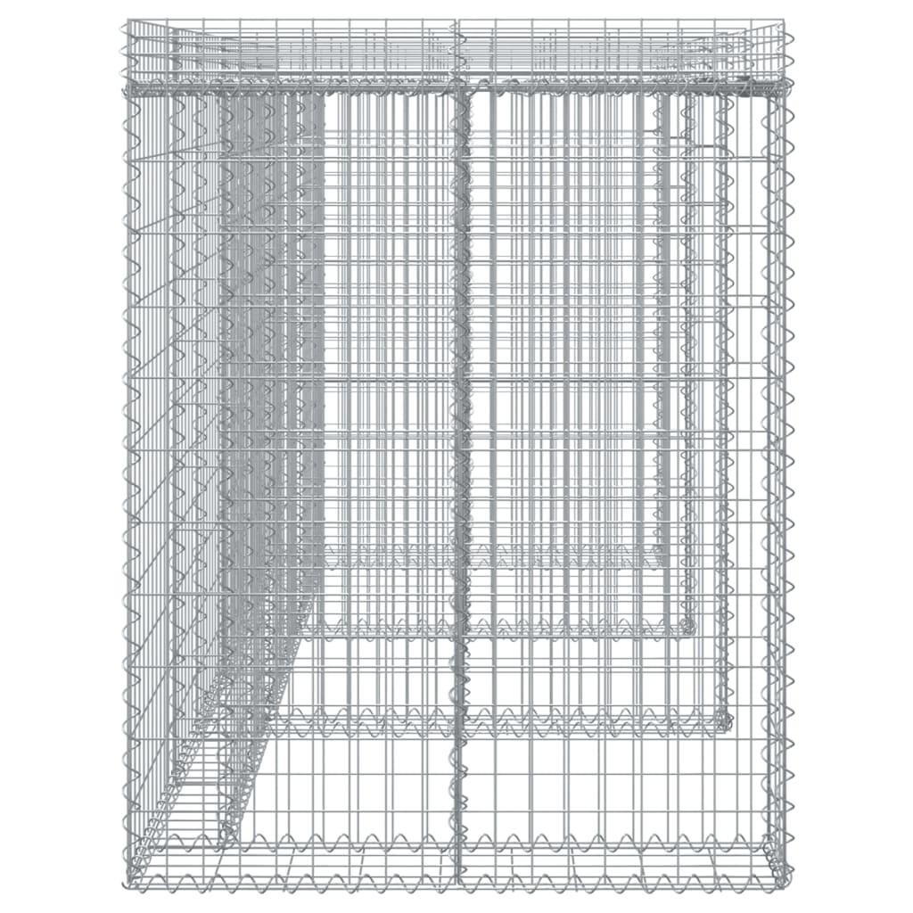 vidaXL Perete gabion pentru pubela gunoi 270x91x120 cm fier galvanizat vidaXL Perete gabion pentru pubela gunoi 270x91x120 cm fier galvanizat
