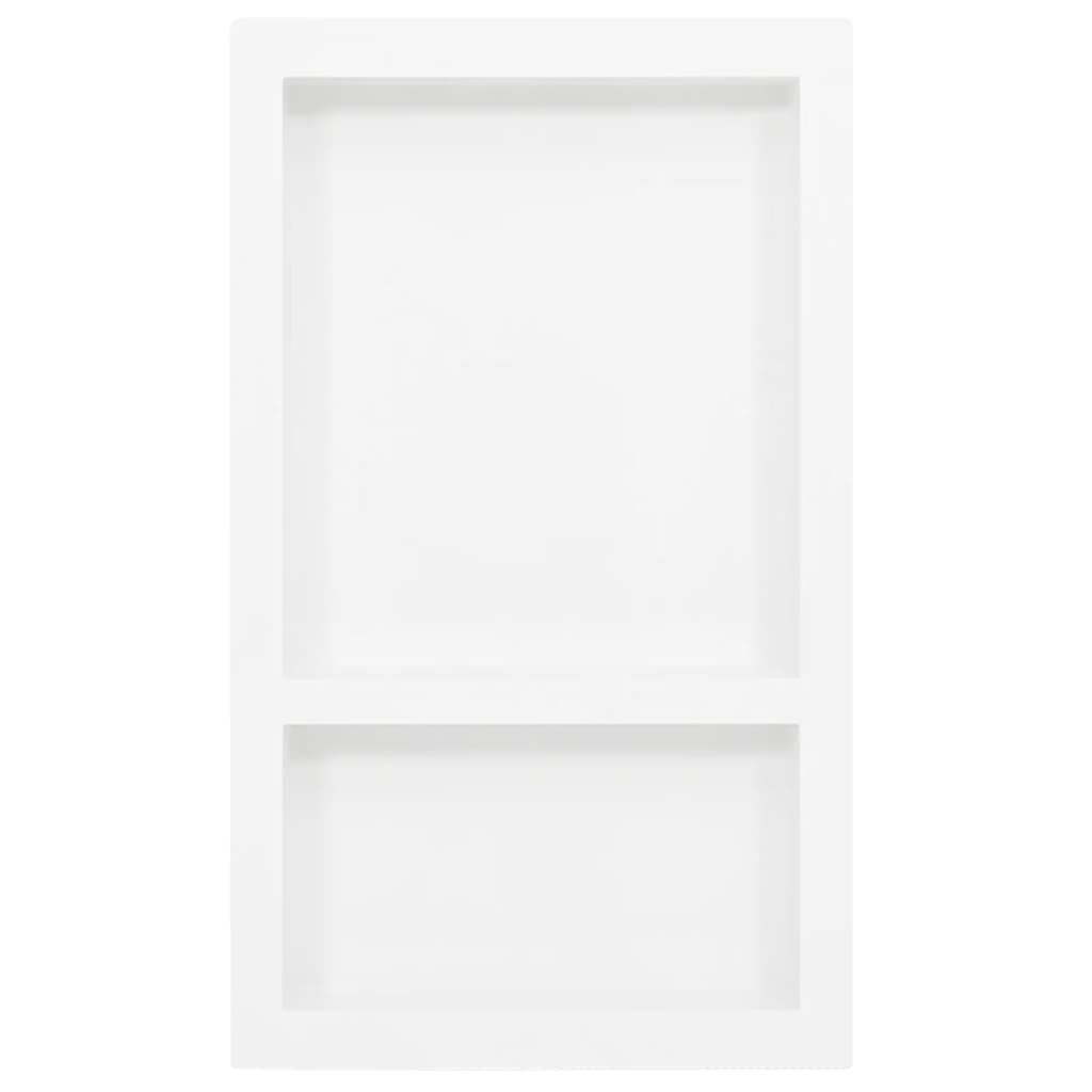 vidaXL Nișă de duș, 2 compartimente, alb lucios, 41x69x9 cm vidaXL Nișă de duș, 2 compartimente, alb lucios, 41x69x9 cm