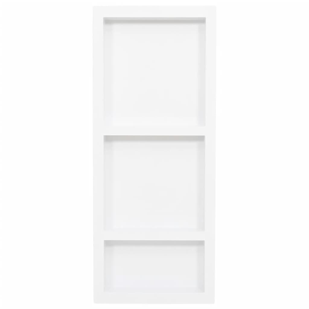 vidaXL Nișă de duș, 3 compartimente, alb lucios, 41x99x9 cm vidaXL Nișă de duș, 3 compartimente, alb lucios, 41x99x9 cm