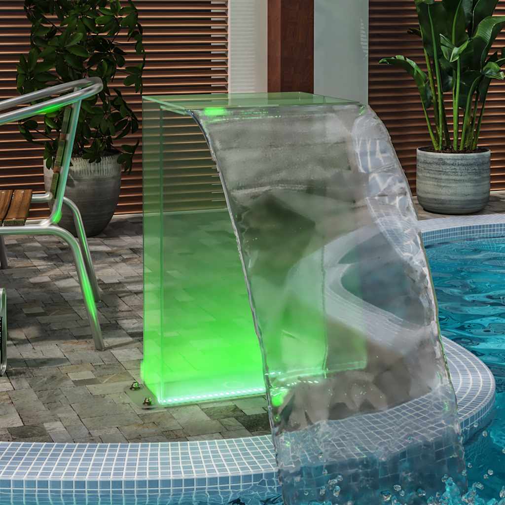 vidaXL Fântână de piscină cu LED-uri RGB, acril, 51 cm vidaXL Fântână de piscină cu LED-uri RGB, acril, 51 cm