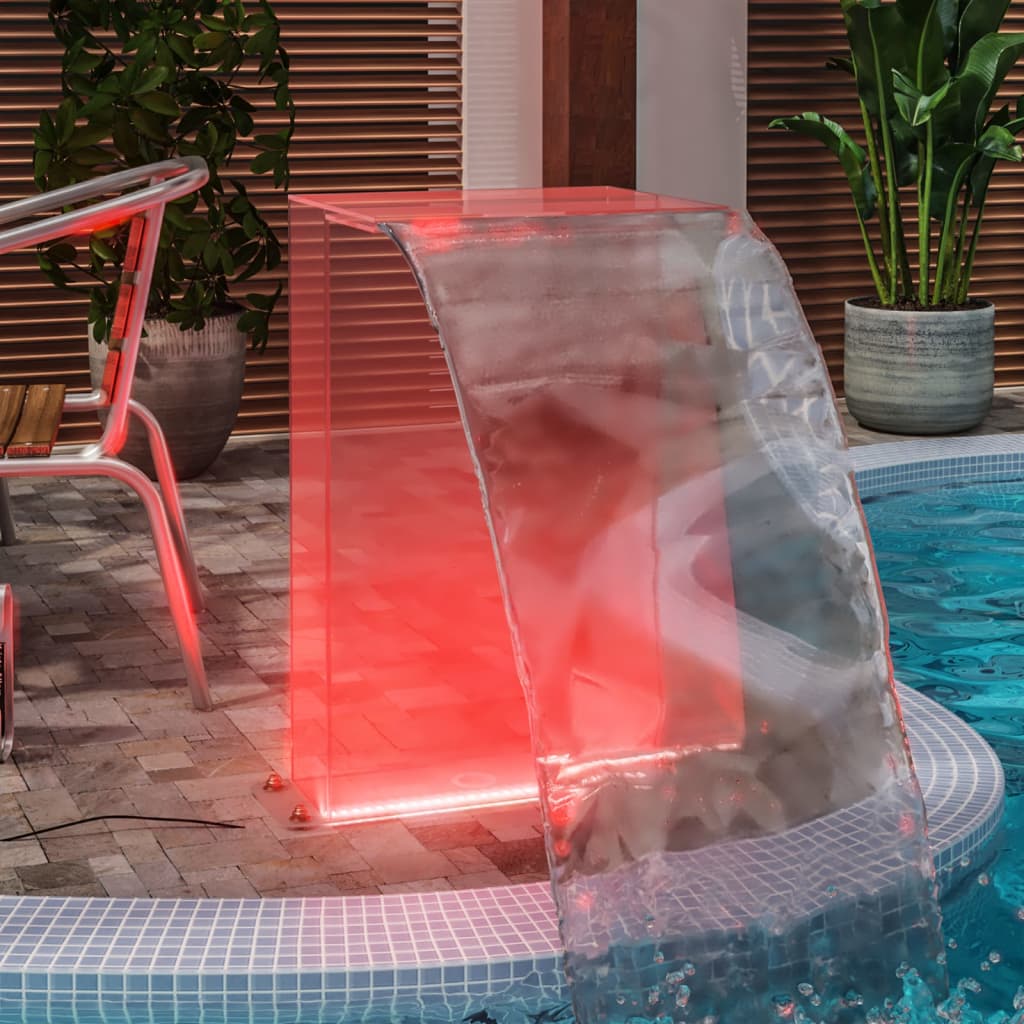 vidaXL Fântână de piscină cu LED-uri RGB, acril, 51 cm vidaXL Fântână de piscină cu LED-uri RGB, acril, 51 cm