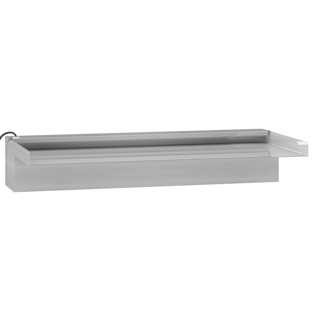 vidaXL Deversor de cascadă cu LED-uri RGB, 45 cm, oțel inoxidabil vidaXL Deversor de cascadă cu LED-uri RGB, 45 cm, oțel inoxidabil