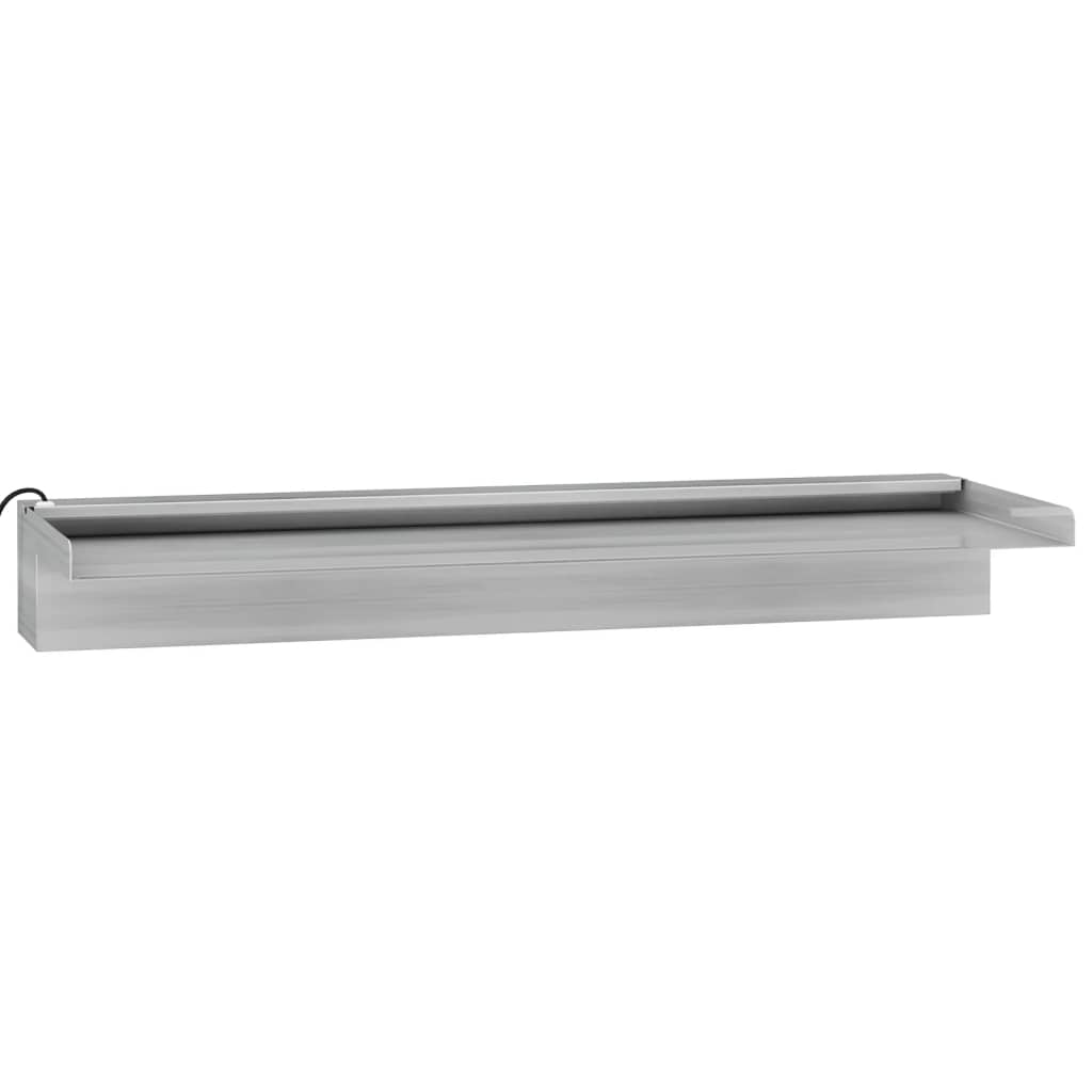 vidaXL Deversor de cascadă cu LED-uri RGB, 60 cm, oțel inoxidabil vidaXL Deversor de cascadă cu LED-uri RGB, 60 cm, oțel inoxidabil