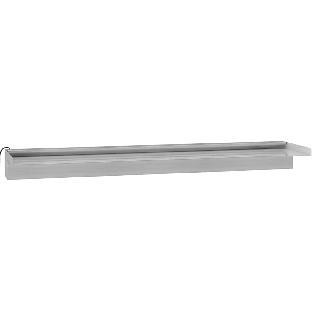 vidaXL Deversor de cascadă cu LED-uri RGB, 90 cm, oțel inoxidabil