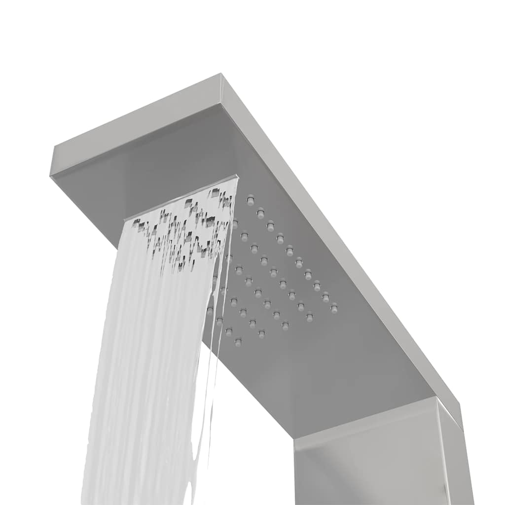 vidaXL Sistem panou de duș, pătrat, oțel inoxidabil vidaXL Sistem panou de duș, pătrat, oțel inoxidabil