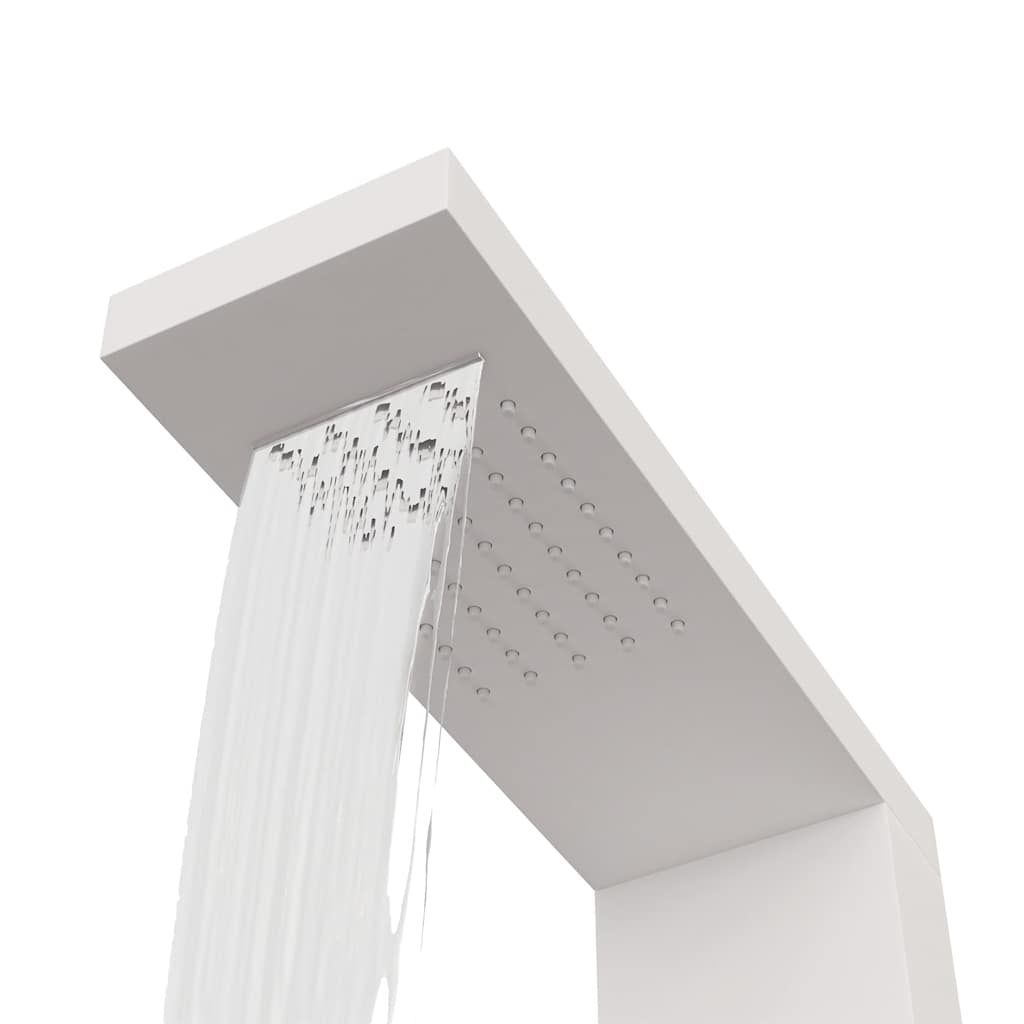 vidaXL Sistem panou de duș din aluminiu, alb vidaXL Sistem panou de duș din aluminiu, alb