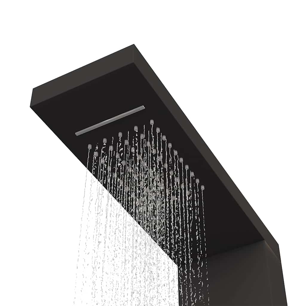 vidaXL Sistem panou de duș din aluminiu, negru vidaXL Sistem panou de duș din aluminiu, negru