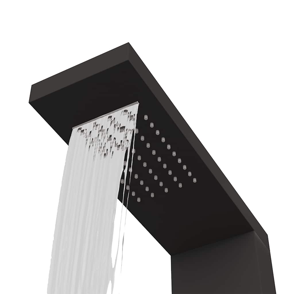 vidaXL Sistem panou de duș din aluminiu, negru vidaXL Sistem panou de duș din aluminiu, negru