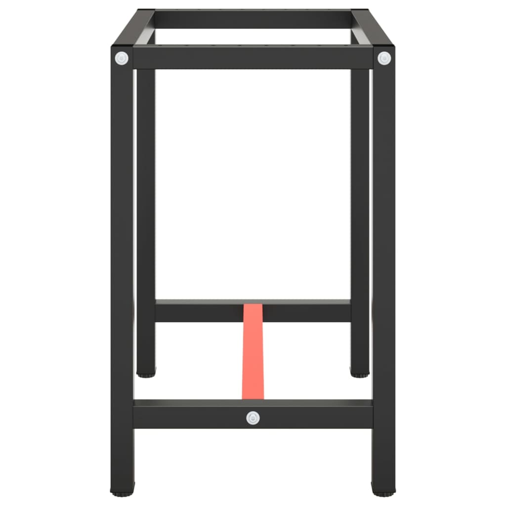 vidaXL Cadru banc de lucru, negru mat/roșu mat, 70x50x79 cm, metal vidaXL Cadru banc de lucru, negru mat/roșu mat, 70x50x79 cm, metal