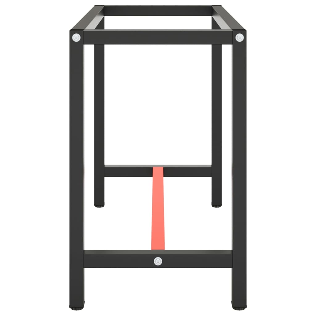 vidaXL Cadru banc de lucru, negru mat/roșu mat, 110x50x79 cm, metal