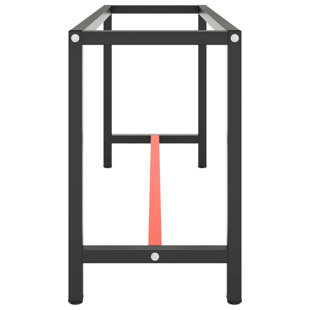 vidaXL Cadru banc de lucru, negru mat/roșu mat, 170x50x79 cm, metal vidaXL Cadru banc de lucru, negru mat/roșu mat, 170x50x79 cm, metal