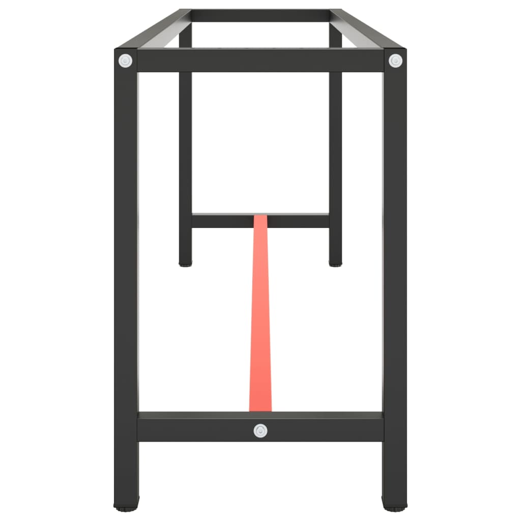 vidaXL Cadru banc de lucru, negru mat/roșu mat, 190x50x79 cm, metal vidaXL Cadru banc de lucru, negru mat/roșu mat, 190x50x79 cm, metal