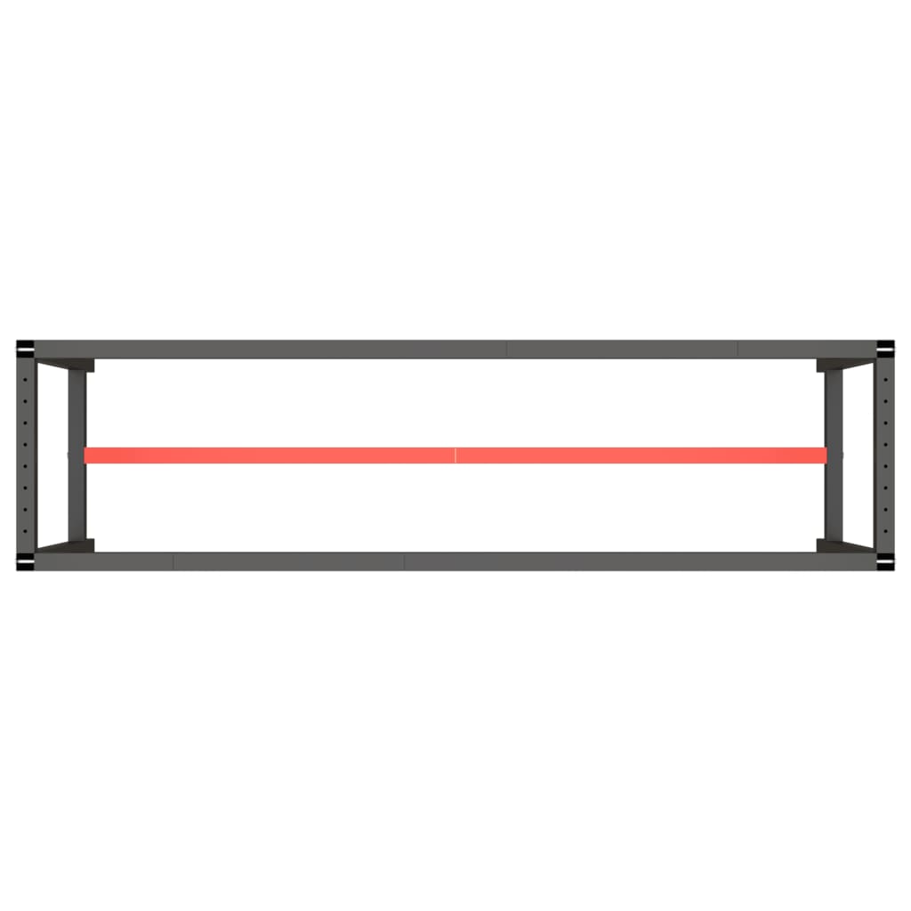 vidaXL Cadru banc de lucru, negru mat/roșu mat, 190x50x79 cm, metal vidaXL Cadru banc de lucru, negru mat/roșu mat, 190x50x79 cm, metal