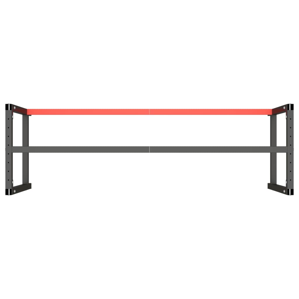 vidaXL Cadru banc de lucru, negru mat/roșu mat, 180x57x79 cm, metal vidaXL Cadru banc de lucru, negru mat/roșu mat, 180x57x79 cm, metal