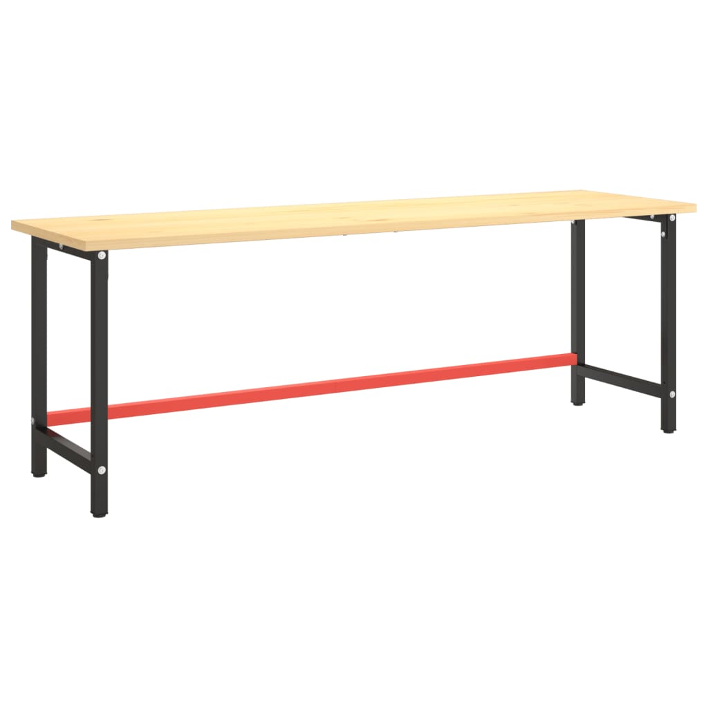 vidaXL Cadru banc de lucru, negru mat/roșu mat, 220x57x79 cm, metal vidaXL Cadru banc de lucru, negru mat/roșu mat, 220x57x79 cm, metal