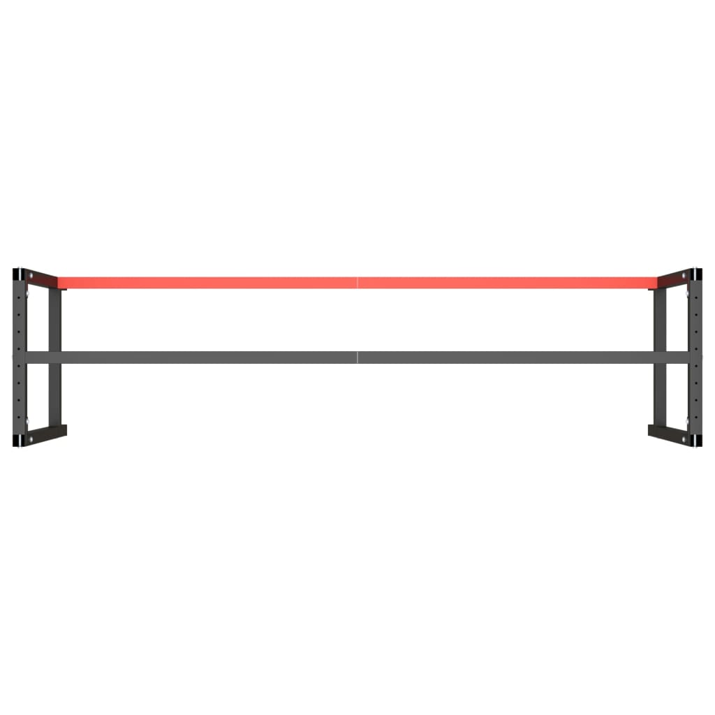 vidaXL Cadru banc de lucru, negru mat/roșu mat, 220x57x79 cm, metal vidaXL Cadru banc de lucru, negru mat/roșu mat, 220x57x79 cm, metal