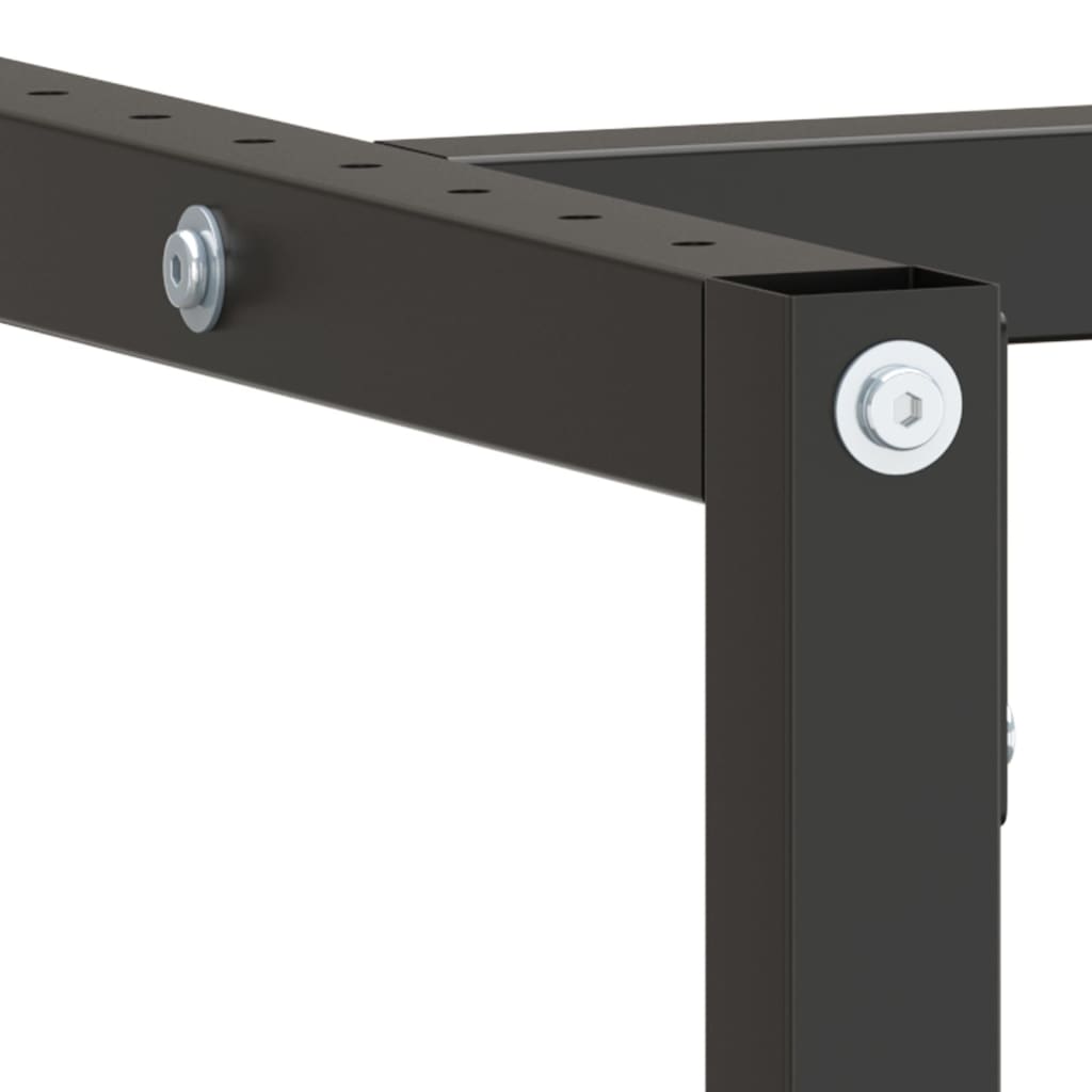 vidaXL Cadru banc de lucru, negru mat/roșu mat, 220x57x79 cm, metal vidaXL Cadru banc de lucru, negru mat/roșu mat, 220x57x79 cm, metal