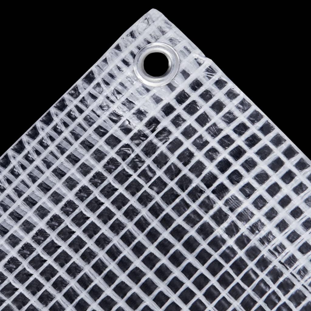 vidaXL Prelată Leno, alb, 8x10 m, 140 g/m²