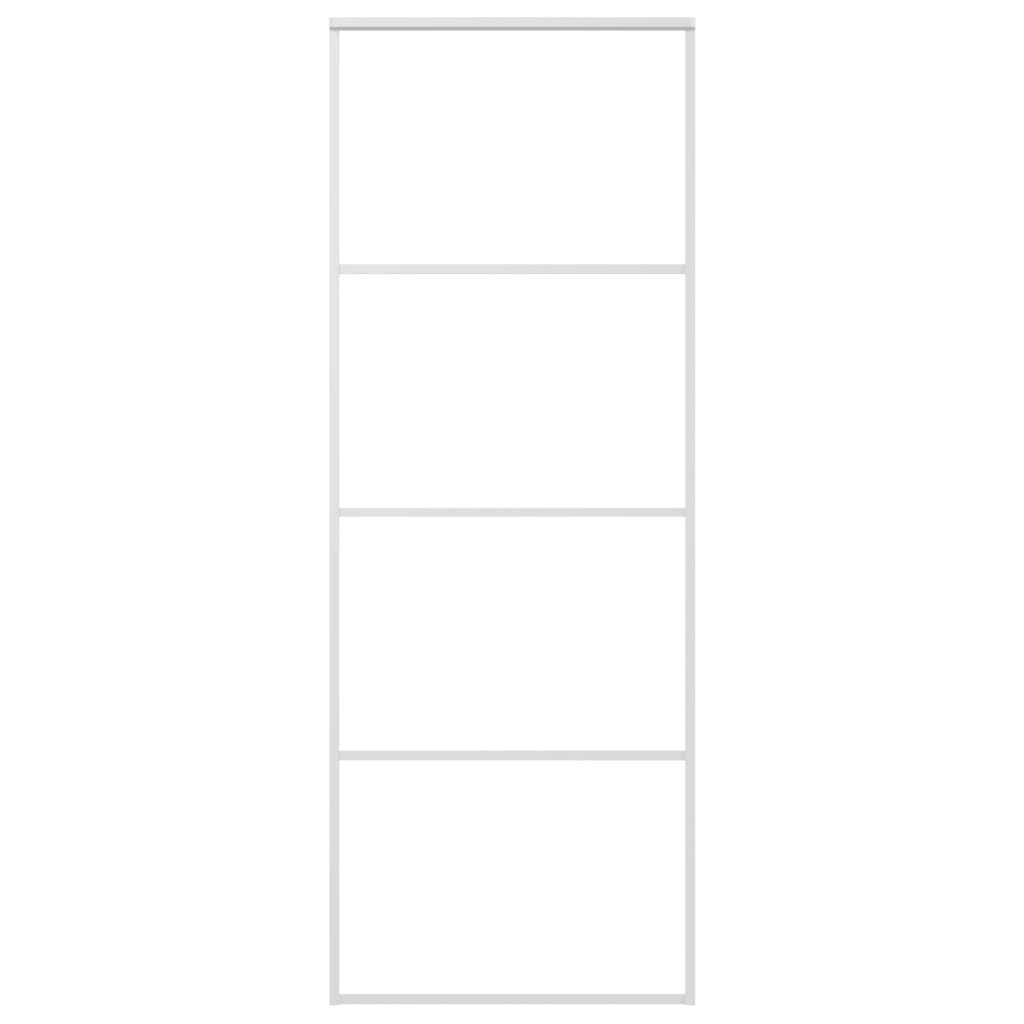 vidaXL Ușă glisantă, alb, 76x205 cm, sticlă ESG și aluminiu vidaXL Ușă glisantă, alb, 76x205 cm, sticlă ESG și aluminiu