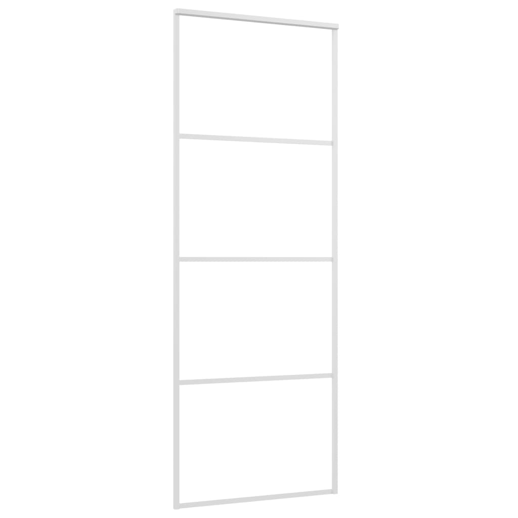 vidaXL Ușă glisantă, alb, 76x205 cm, sticlă ESG și aluminiu vidaXL Ușă glisantă, alb, 76x205 cm, sticlă ESG și aluminiu